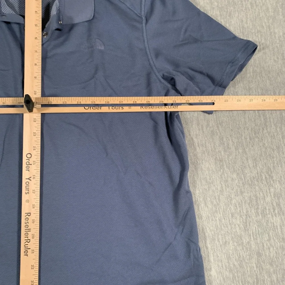 The North Face Polo Shirt Mens XL Blue FlashDry Performance Golf‎ Athletic